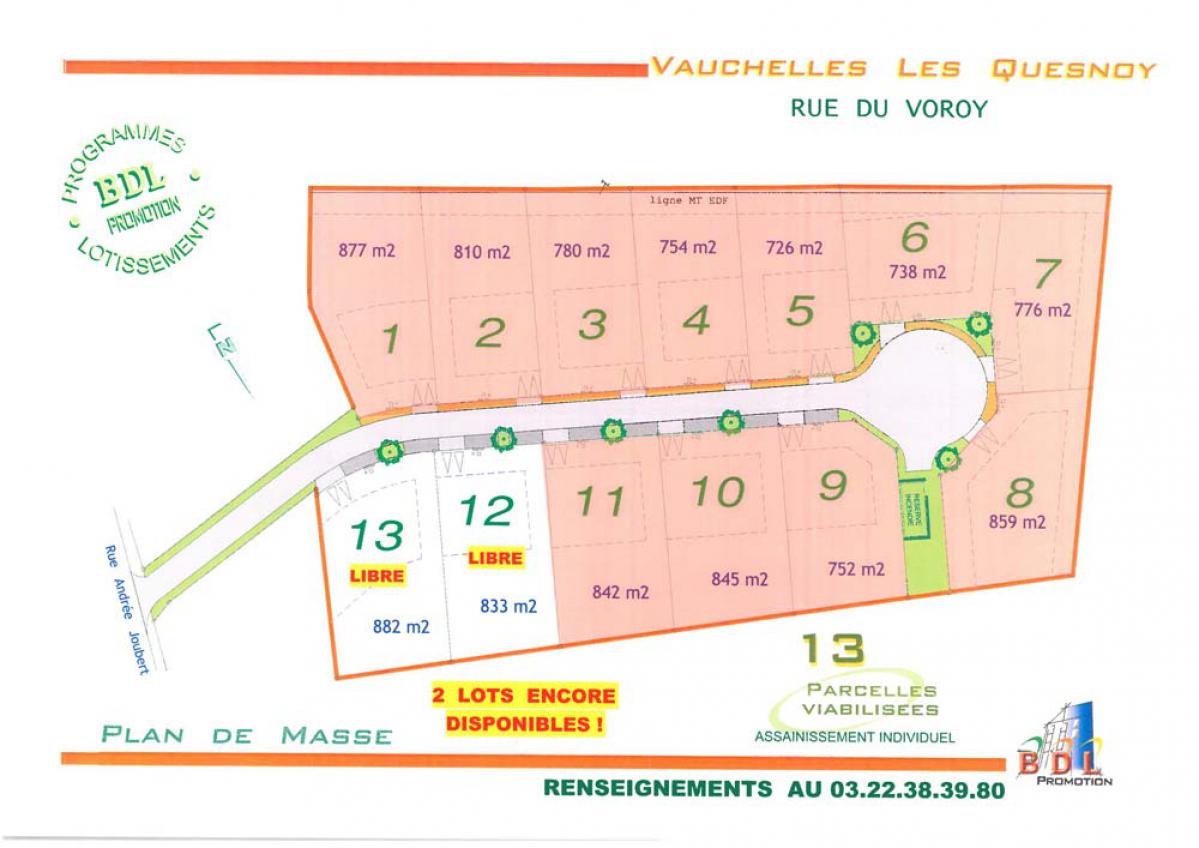 13 terrains constructibles à Vauchelles-les-Quesnoy (80)