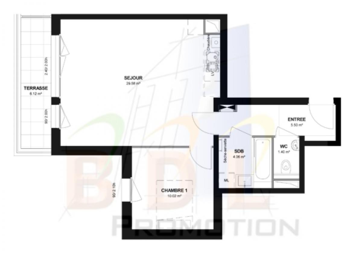 Exemple de T2 : Le Hameau St Fuscien