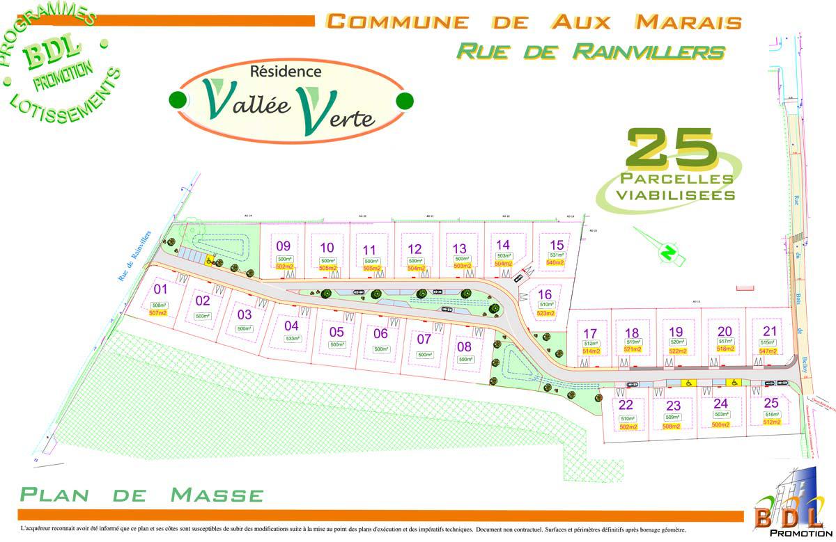 Lotissement Résidence Vallée Verte Aux Marais : 25 parcelles à bâtir